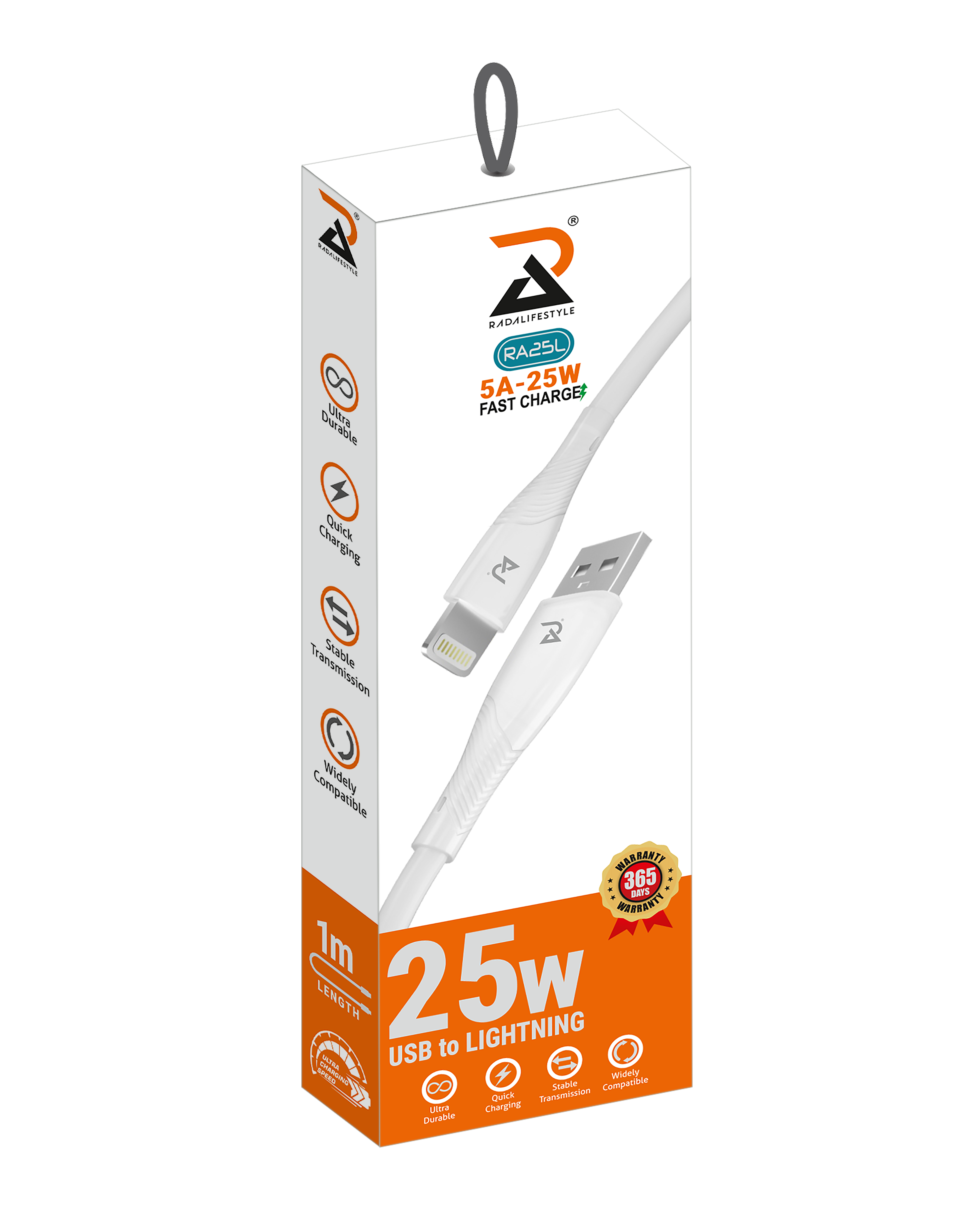 RA25L 25Watt Cable USB  to Lightning