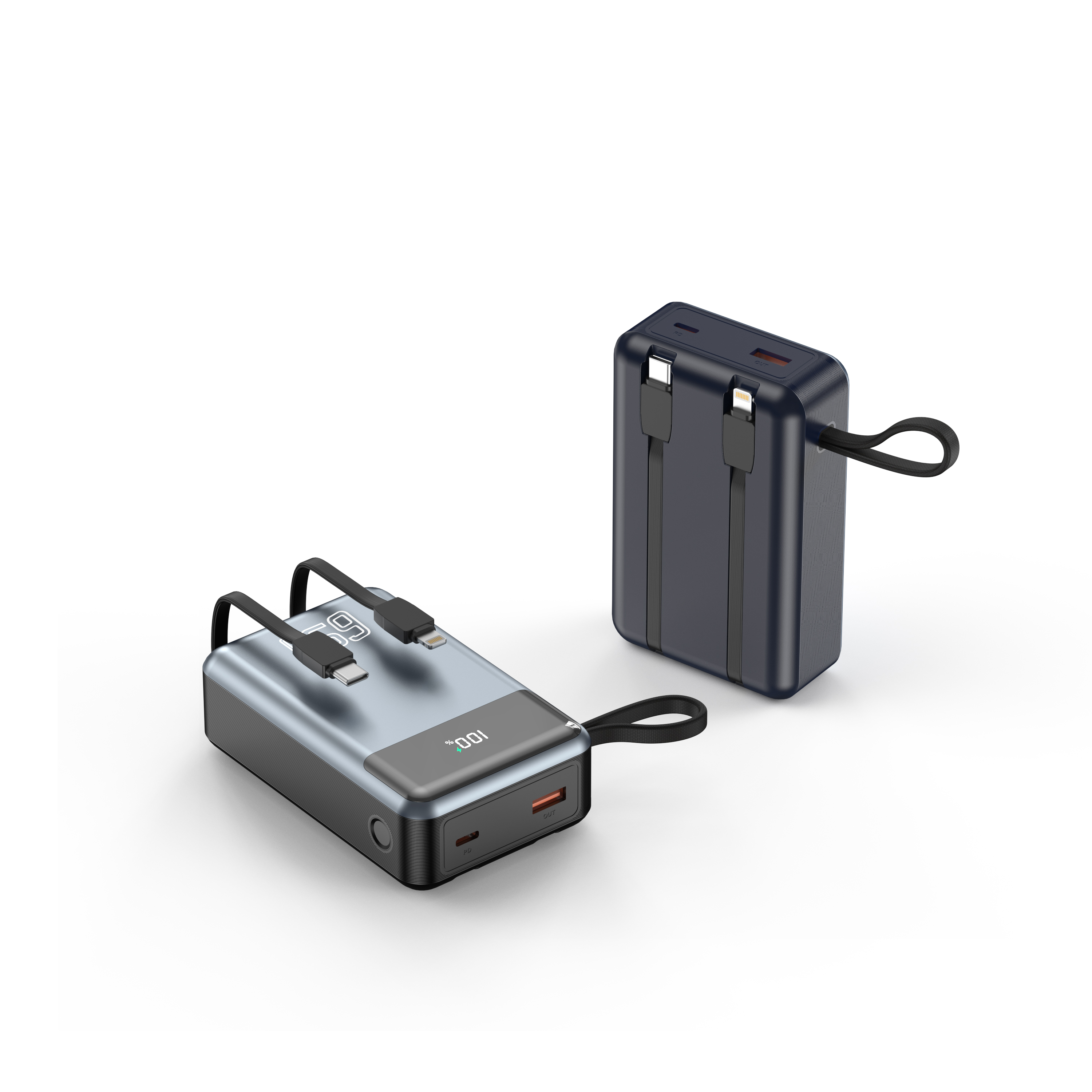 PD65W 20000mah small size laptop power bank built in type C and lightning cable_6