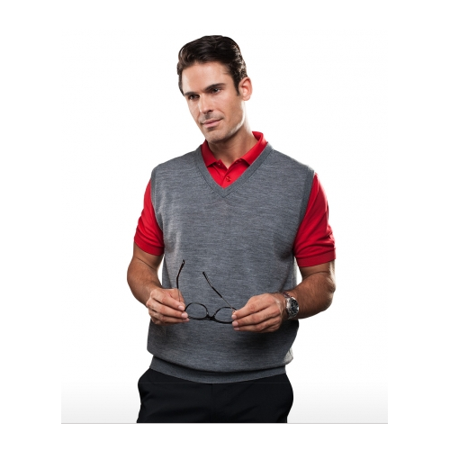 V-neck mens knit vest