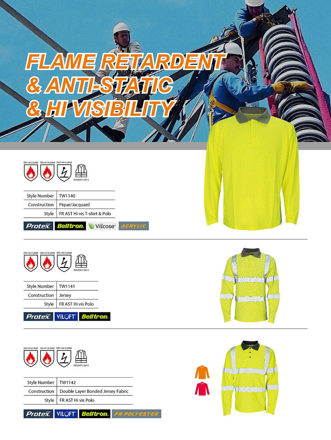 Flame Retardent and Anti-Static and Hi Visibility