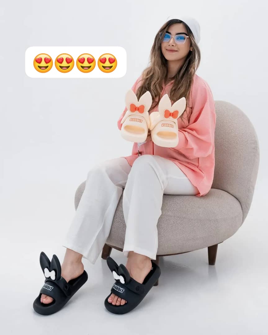 Cute bunny slippers for women &#38; men – cozy plush indoor shoes