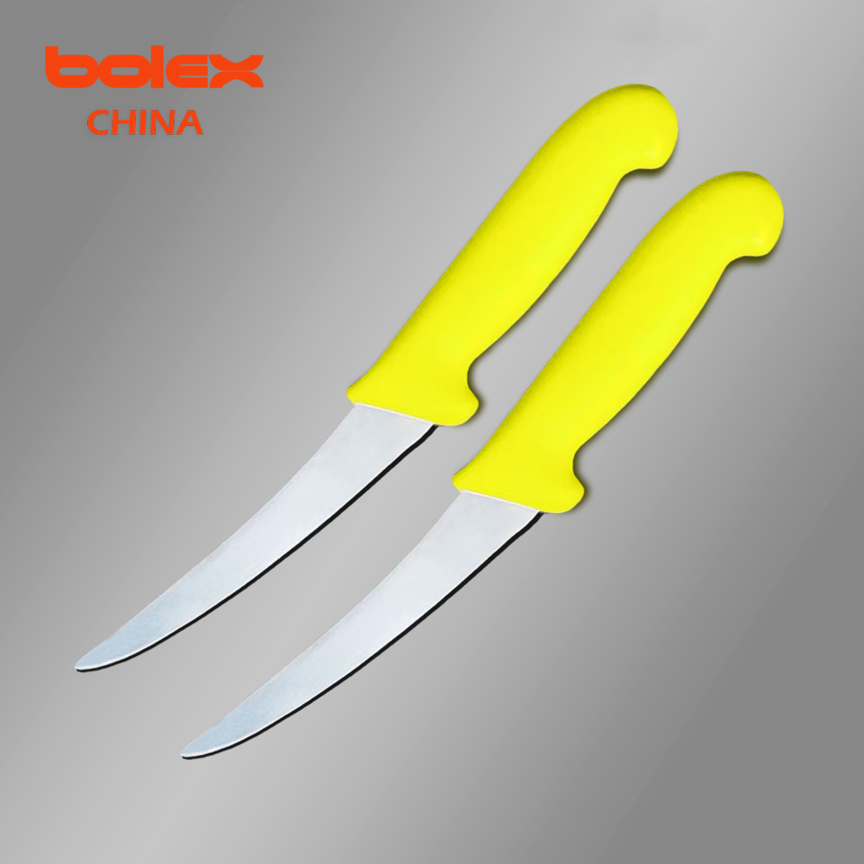 curved boning knife, straight boning knife, meat processing knives butcher knives China producer BOLEX CUTLERY