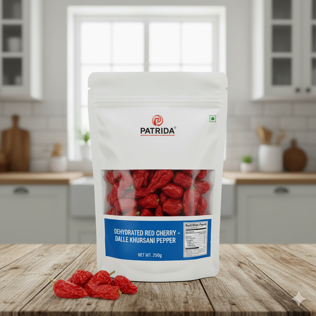 Patrida Red Cherry Dalle Khursani Pepper (Dried Without Stem)