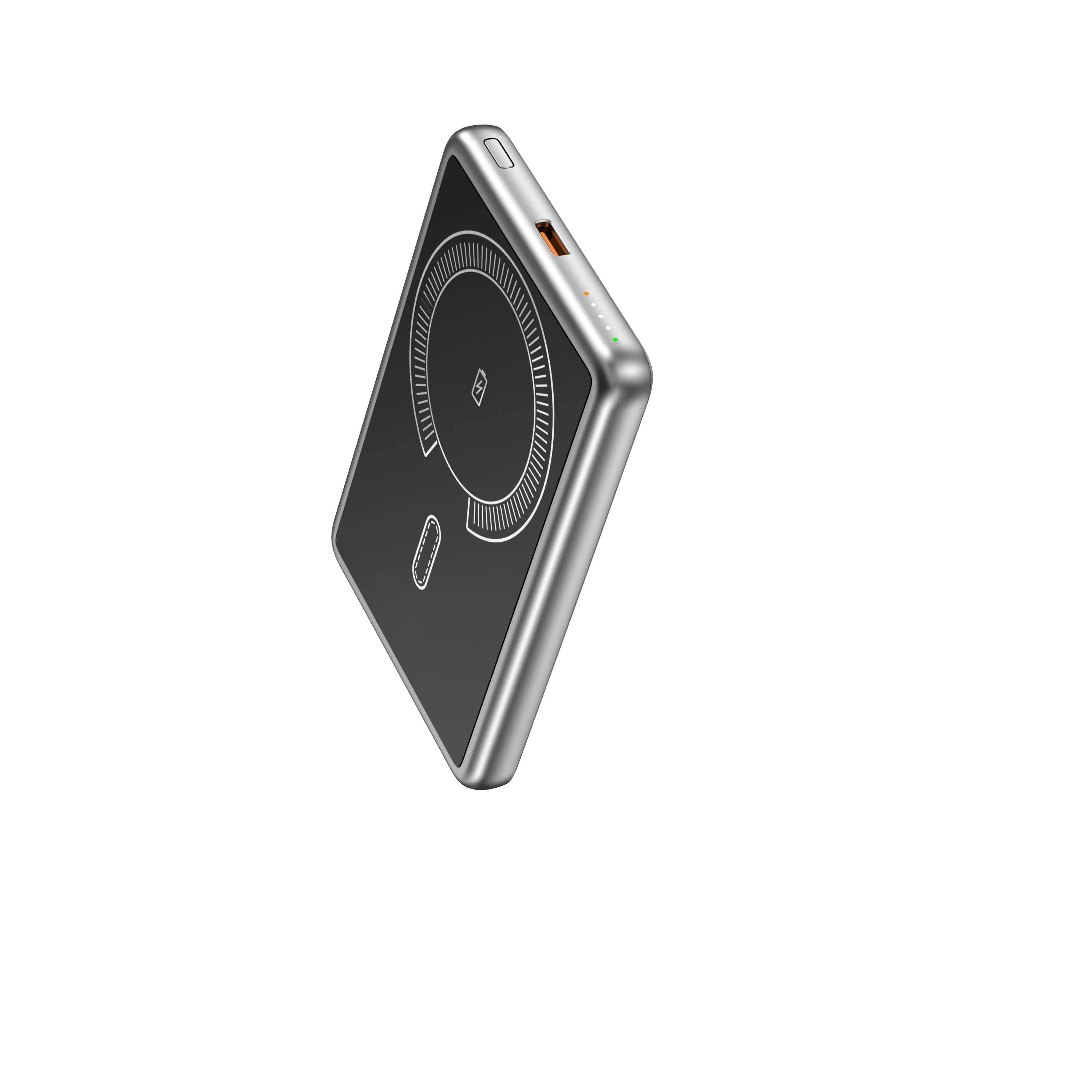 Magsafe 5000mah power bank ultra slim PD20W fast charge for Apple Andriod mobile wireless
