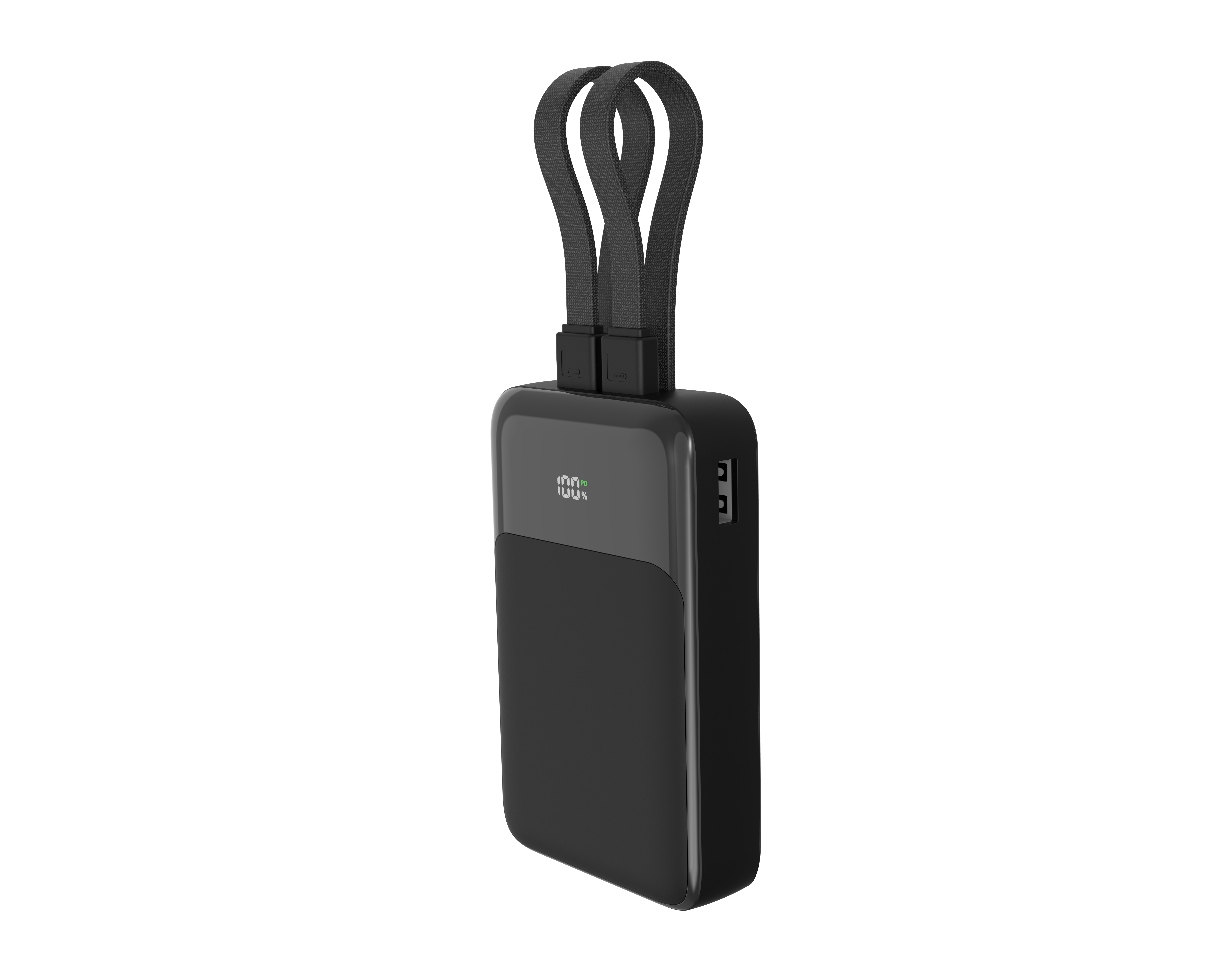 PD45W laptop power bank 10000mAh small size built in type C lightning cable_4