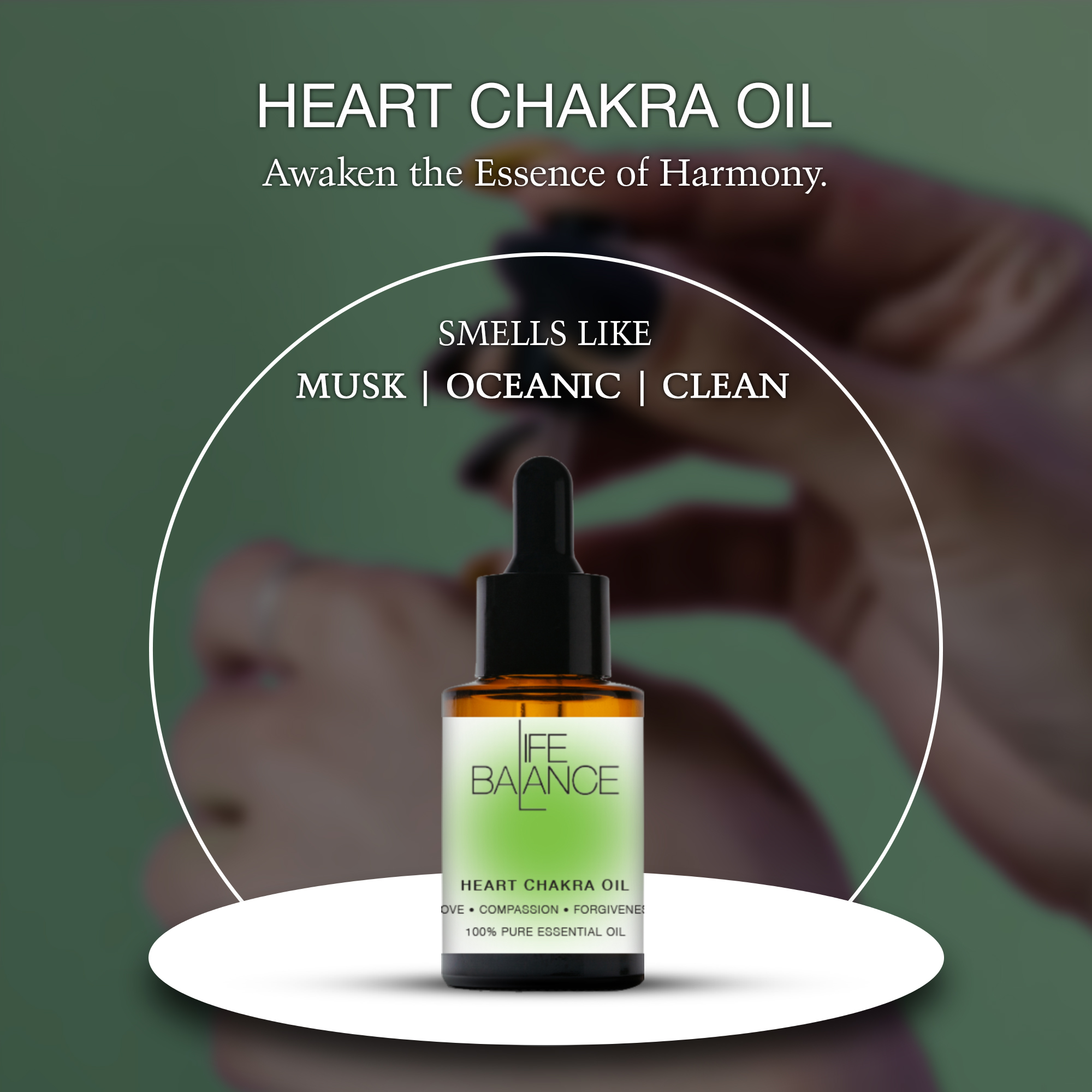 Heart Chakra Oil 30ml – 639 Hz Vibrational Healing Oil for Love, Compassion & Forgiveness, Musk & Oceanic Clean Essence, YAM Chakra Balancing Aromatherapy, Emotional Release Wellness Oil Dubai UAE_2