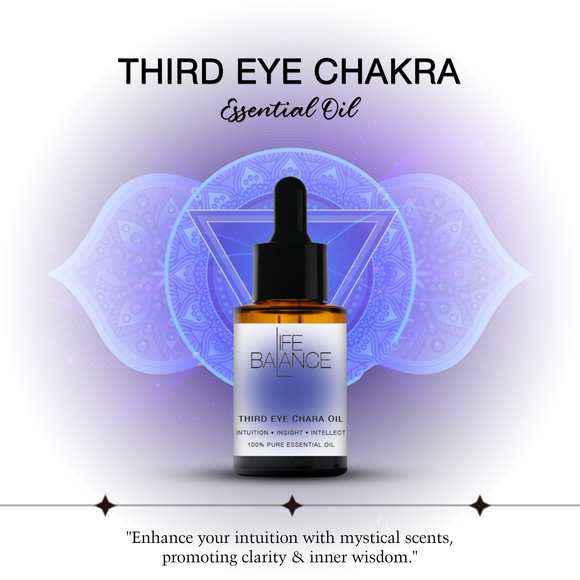 Third Eye Chakra Oil 15ml – 741 Hz Vibrational Healing Oil for Intuition, Insight & Expression, Oud & Amber Space Essence, HAM Chakra Balancing Aromatherapy, Spiritual Clarity & Electric Energy, Wellness Oil Dubai UAE_2