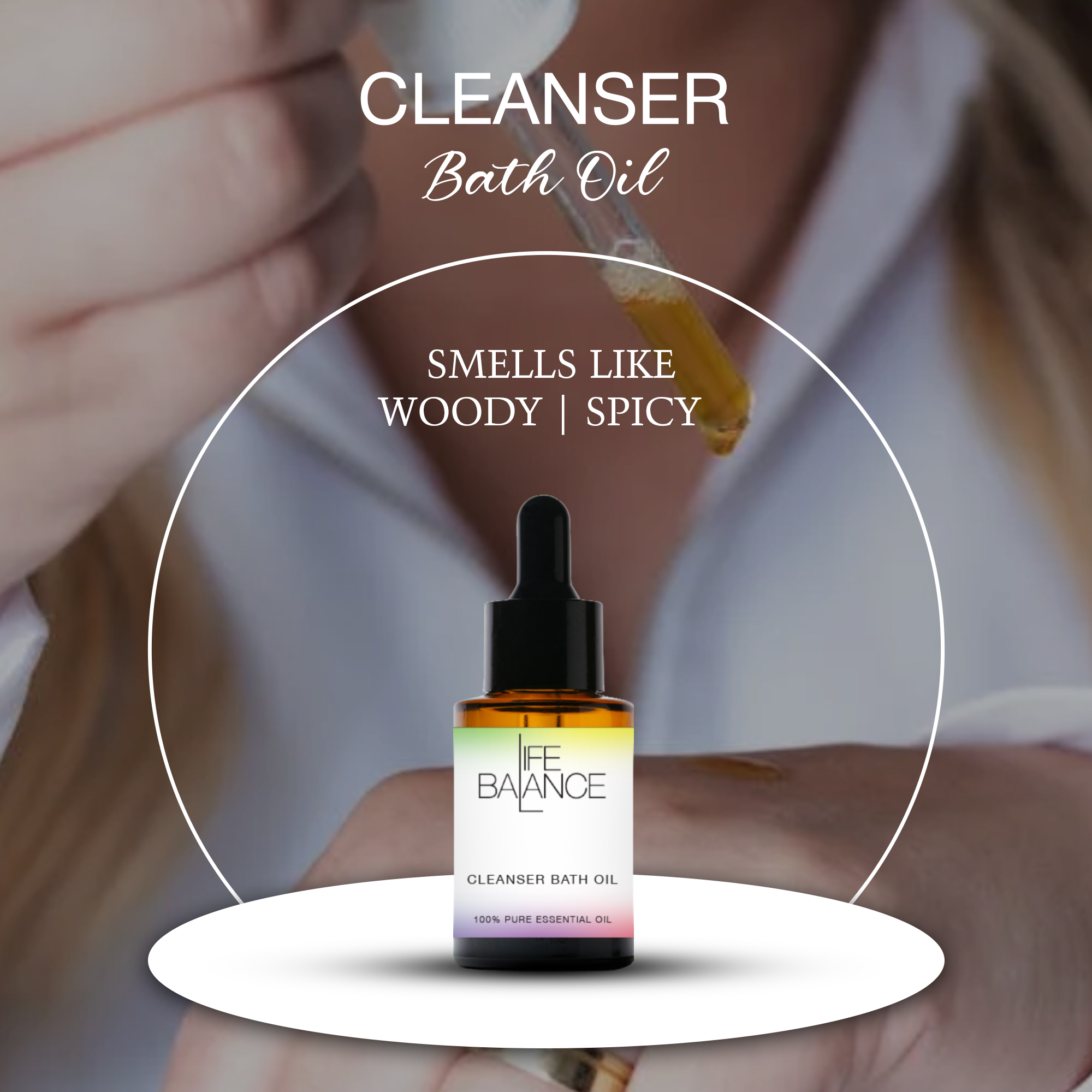 Cleanser Bath Oil 30 ml- Aromatherapy Blend – Natural Aura & Energy Detox Bath Oil for Stress Relief, Purification & Rejuvenation_2