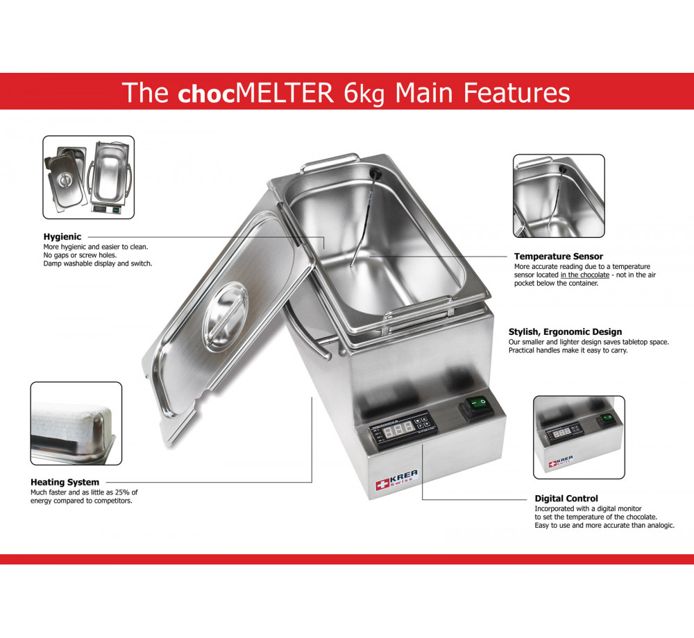 6kg high professional quality European made chocolate melter_3