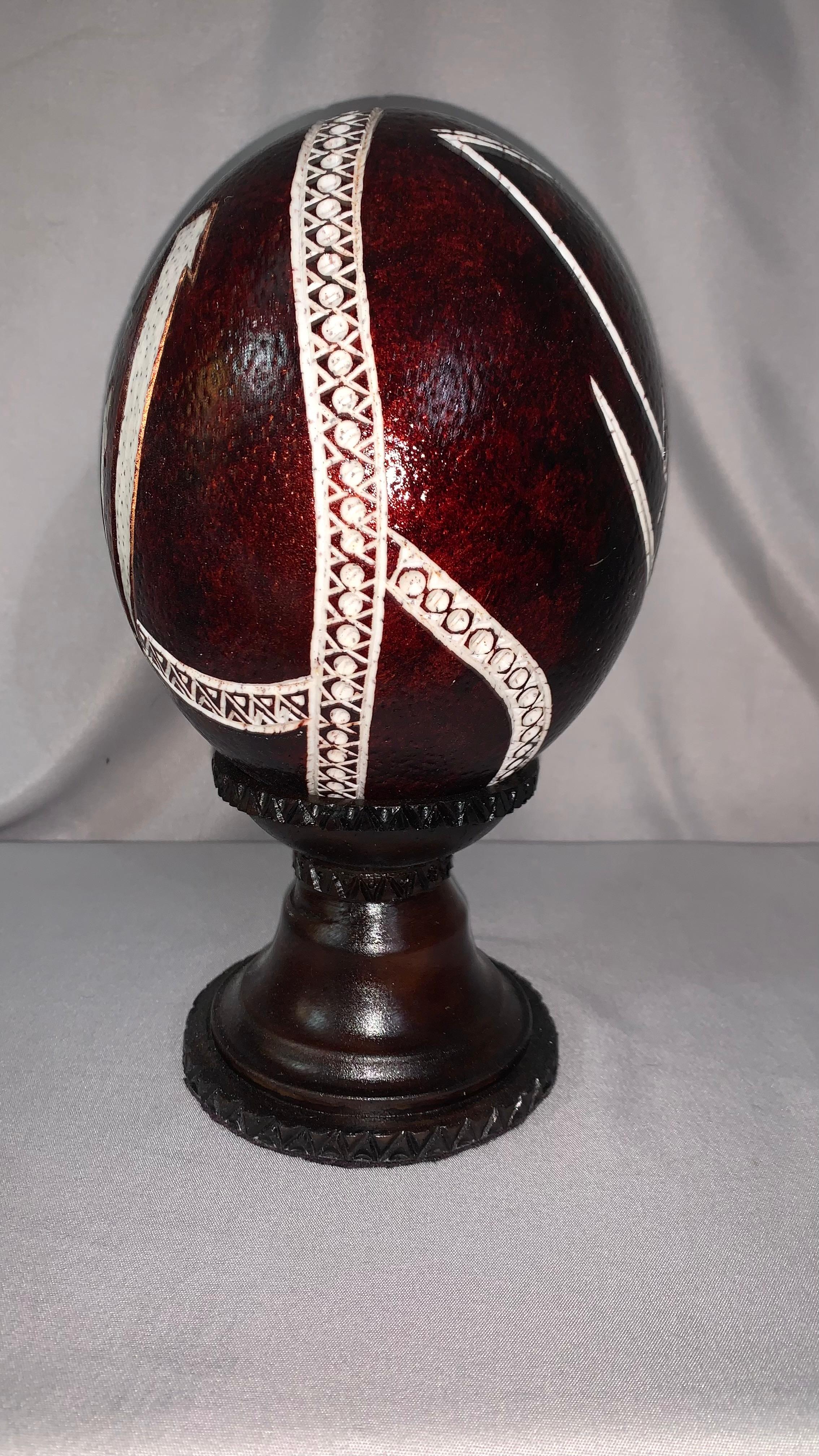 Hand carved Islamic calligraphy ostrich eggs_11