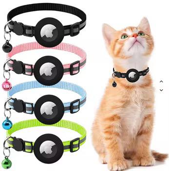 AirTag Cat Collar Adjustable Breakaway – Reflective Safety Collar with AirTag Holder  Bell for Cats