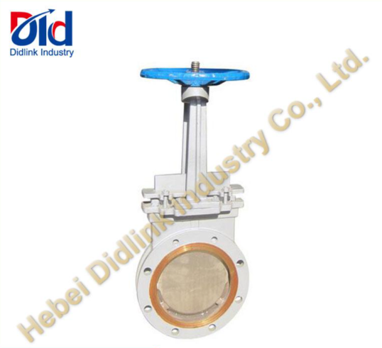 CARBON STEEL 4 FLANGED KNIFE GATE VALVE CV, RESILIENT GATE VALVE_2