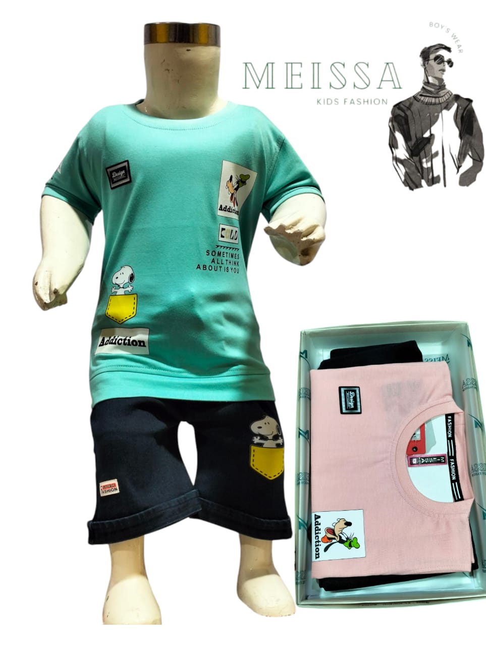 Meissa Multicolor Cotton Kids Wear set of 6 Pairs for Baby Boys of Age 1-6 Years (D.NO-703)_2