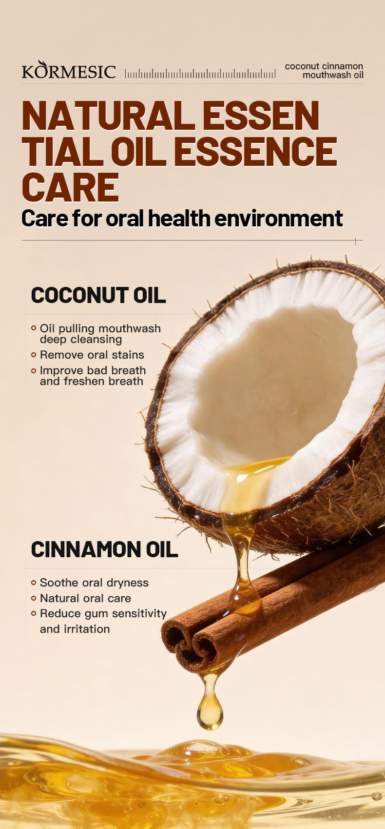 KORMESIC Concentrated Coconut Oil Mouthwash Disposable Mouth Rinse_4