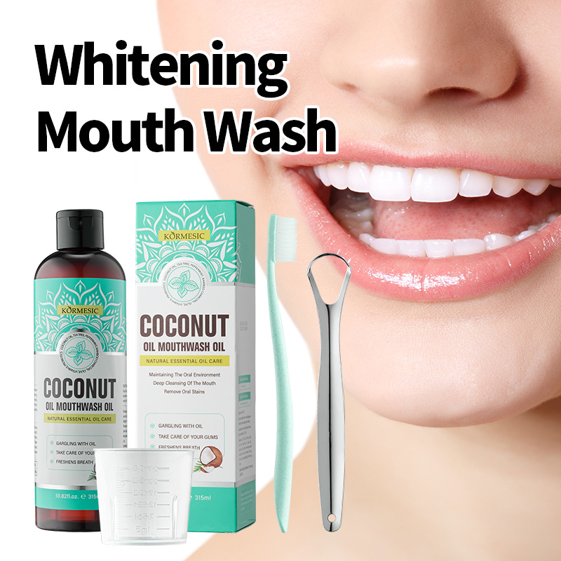Kormesic concentrated coconut oil mouthwash disposable mouth rinse