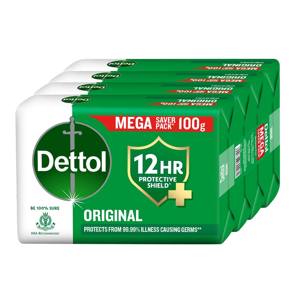Dettol Original Bathing Soap Bar 100g (Pack of 4)_2