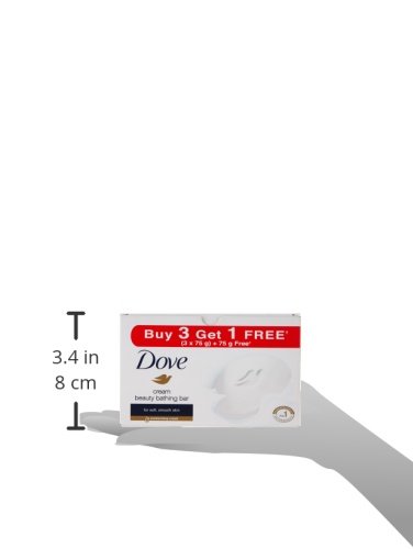 Dove Cream Beauty Bathing Bar, 75g (Pack of 3) with Free 50 g_3