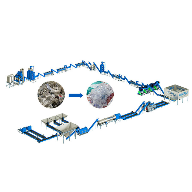 Hotsale Industrial Scale Fibre Grade PET Bottle Washing Line in Plastic Recycling Plant_2