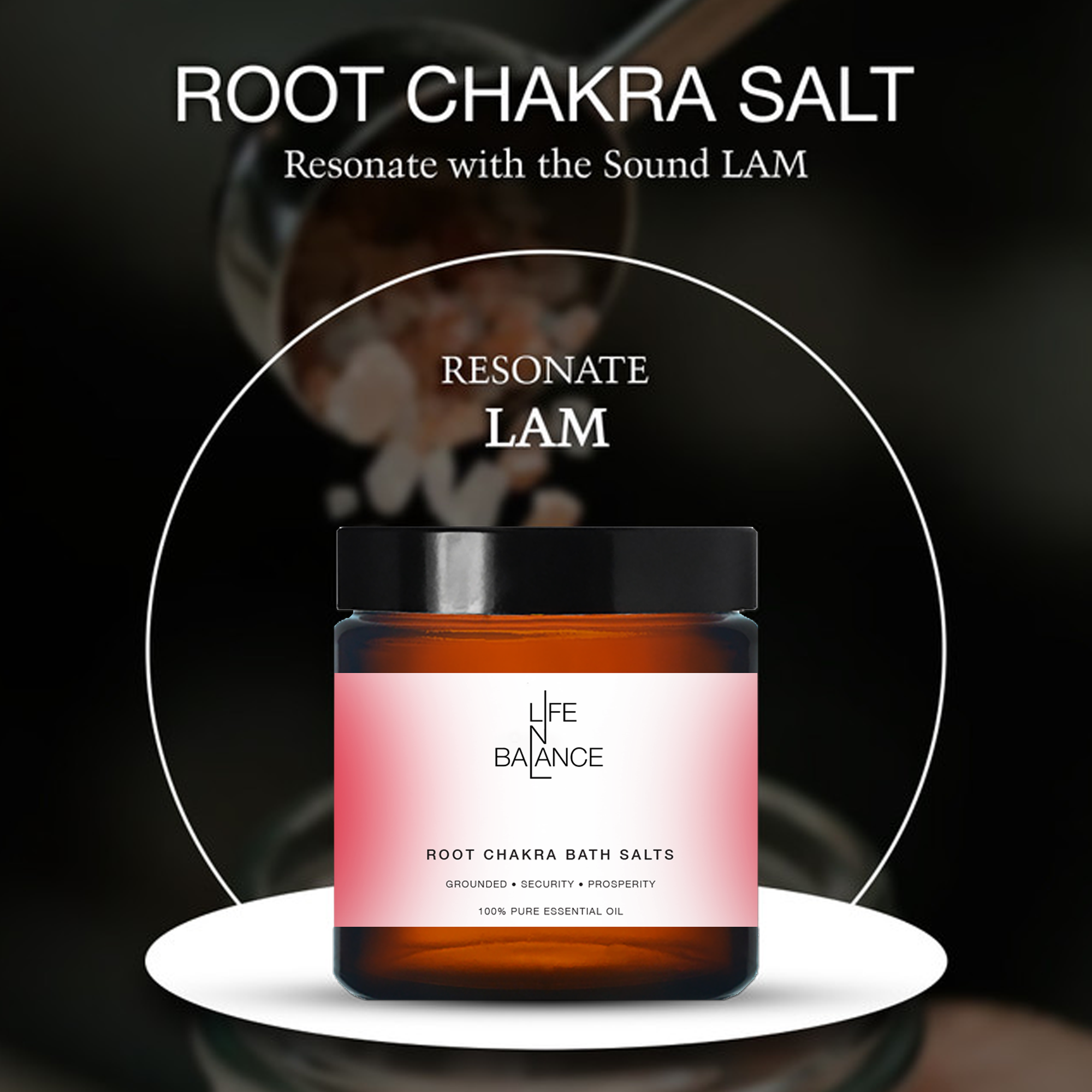 Root Chakra Salt 250mg – 396 Hz Healing Bath Salt for Grounding, Prosperity &#38; Energy Balance with Earth &#38; Wood Elements_5