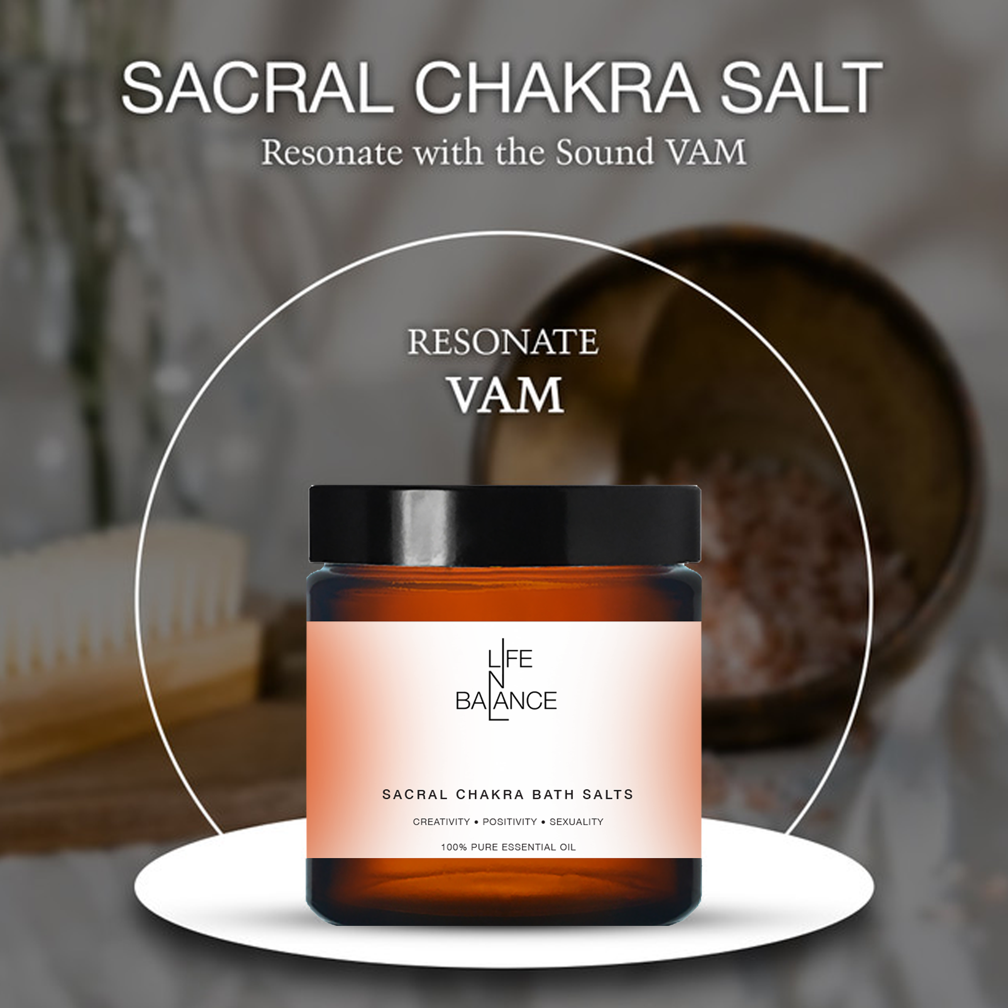 Sacral Salt 250mg – 417 Hz Chakra Salt Infused with Floral &#38; Oriental Notes, Water Element, VAM Mantra for Confidence, Creativity, Positivity &#38; Sexualit_6