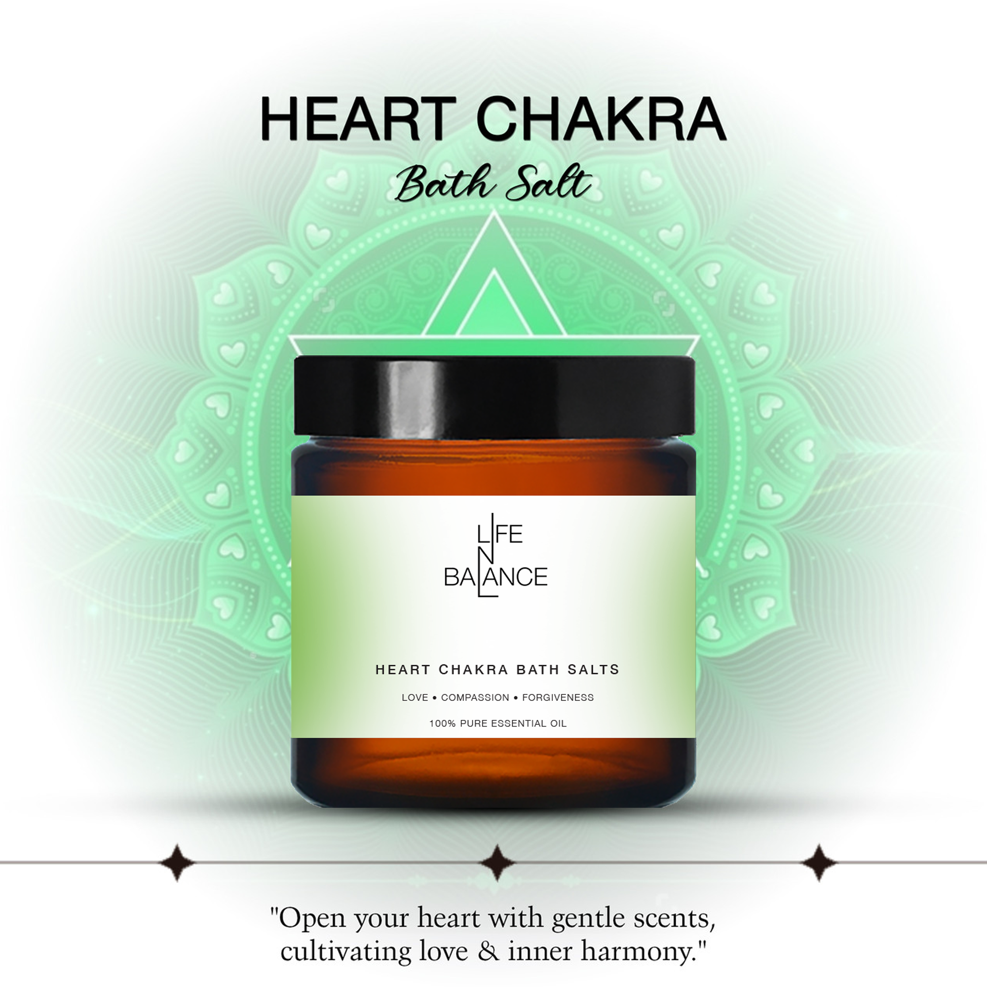 Heart salt 250mg – 639 hz chakra salt with musk, oceanic &#38; clean notes, air element, yam mantra for love, compassion, forgiveness &#38; magnetic energy
