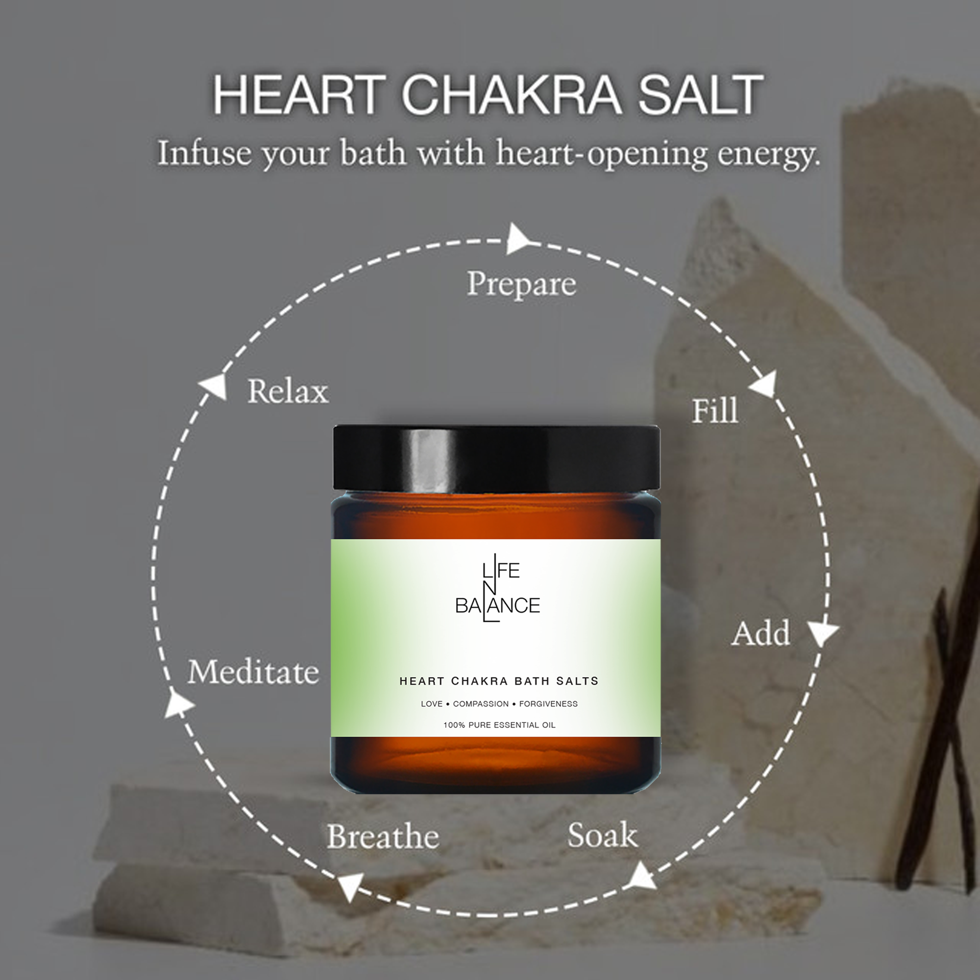 Heart Salt 250mg – 639 Hz Chakra Salt with Musk, Oceanic &#38; Clean Notes, Air Element, YAM Mantra for Love, Compassion, Forgiveness &#38; Magnetic Energy_2