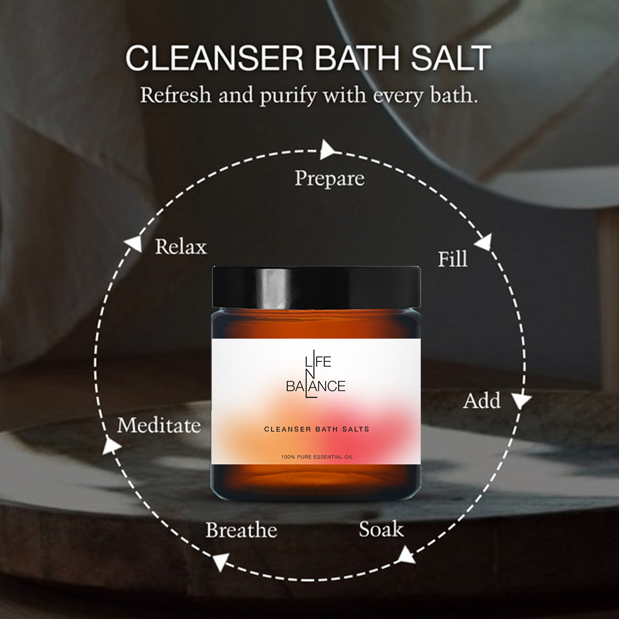 Cleanser Bath Salt 250g | Premium Detox Soak for Stress Relief, Skin Revitalization & Relaxation | Natural Mineral Salt for Bath, Foot, and Hand Spa | Wellness Ritual Self-Care_3