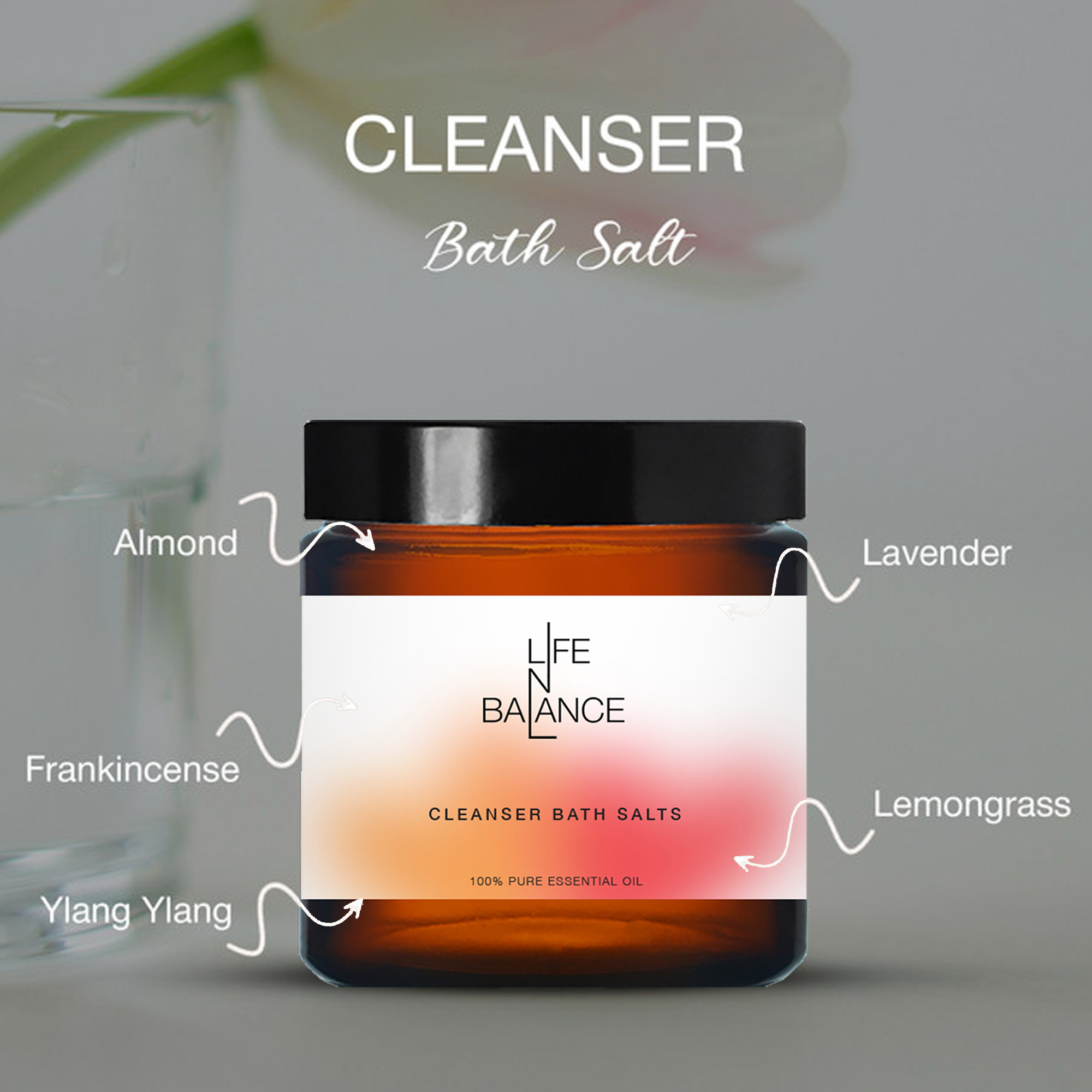 Cleanser Bath Salt 250g | Premium Detox Soak for Stress Relief, Skin Revitalization & Relaxation | Natural Mineral Salt for Bath, Foot, and Hand Spa | Wellness Ritual Self-Care_4
