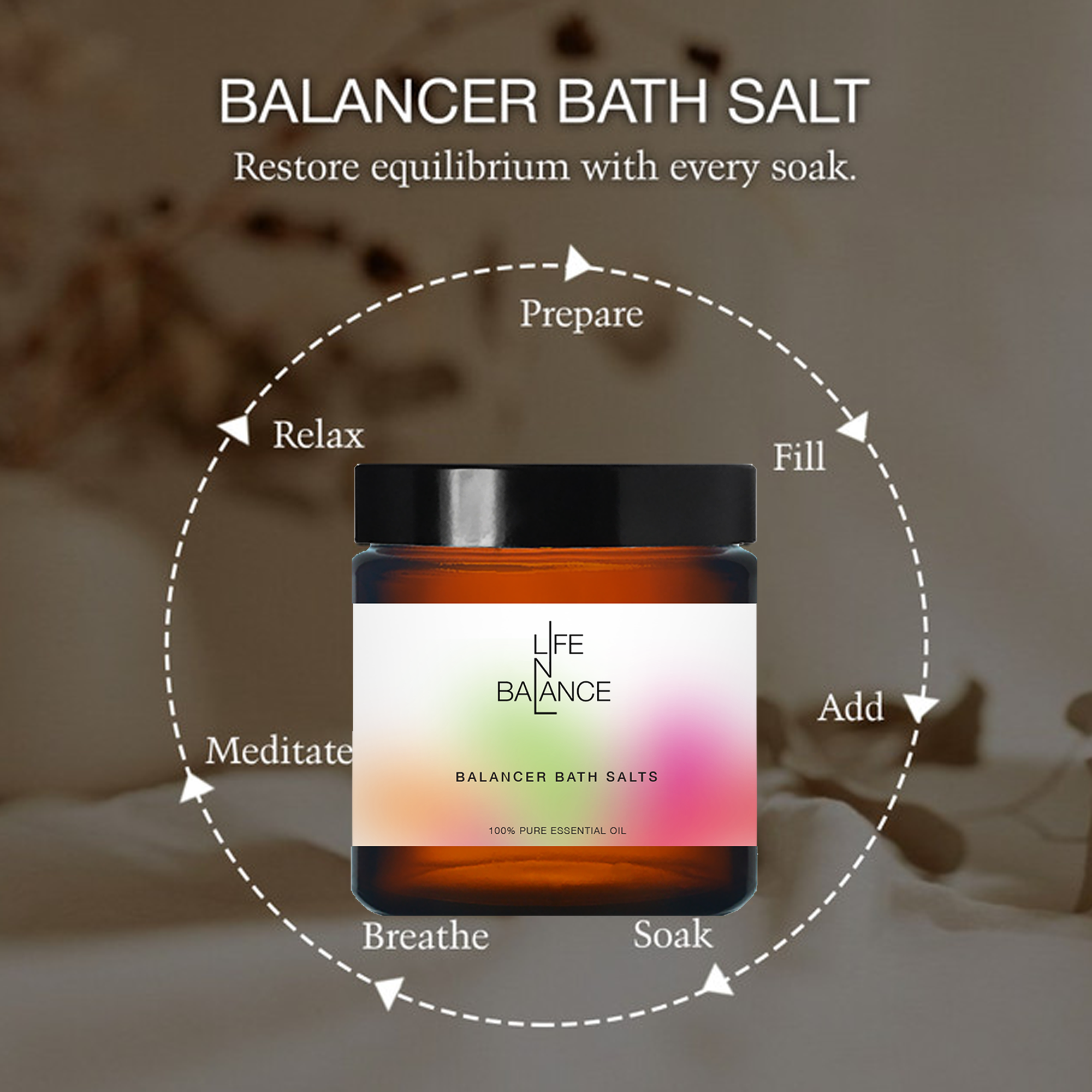 Balancer Bath Salt 250 mg | Aromatherapy Mineral Soak for Aura Cleansing, Stress Relief & Energy Balance | Spa Quality Mineral Bath for Mind & Body Wellness_3