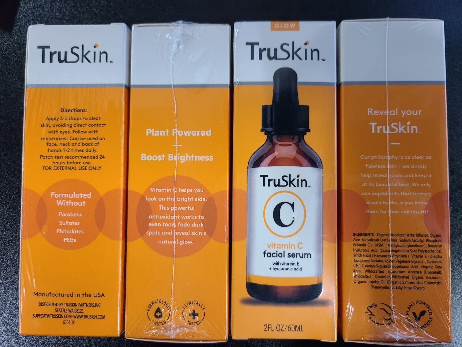 TruSkin Vitamin C Facial Serum with Vitamin E & Hyaluronic Acid 2 fl oz (60 ml)