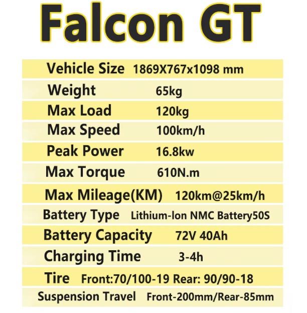 ORIGINAL NEW 79 Bike GT 72v 40Ah 79bike Falcon Powerful Off-Road Electric Dirt Bike 610Nm Electric Bike_3