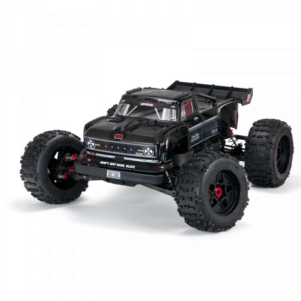 Arrma 1/5 outcast 8s exb 4x4 roller brushless stunt truck, black (megatrontoys)