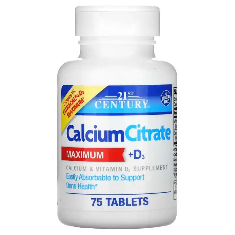 Wholesale 21st Century Calcium Citrate  D Max 75 Tab
