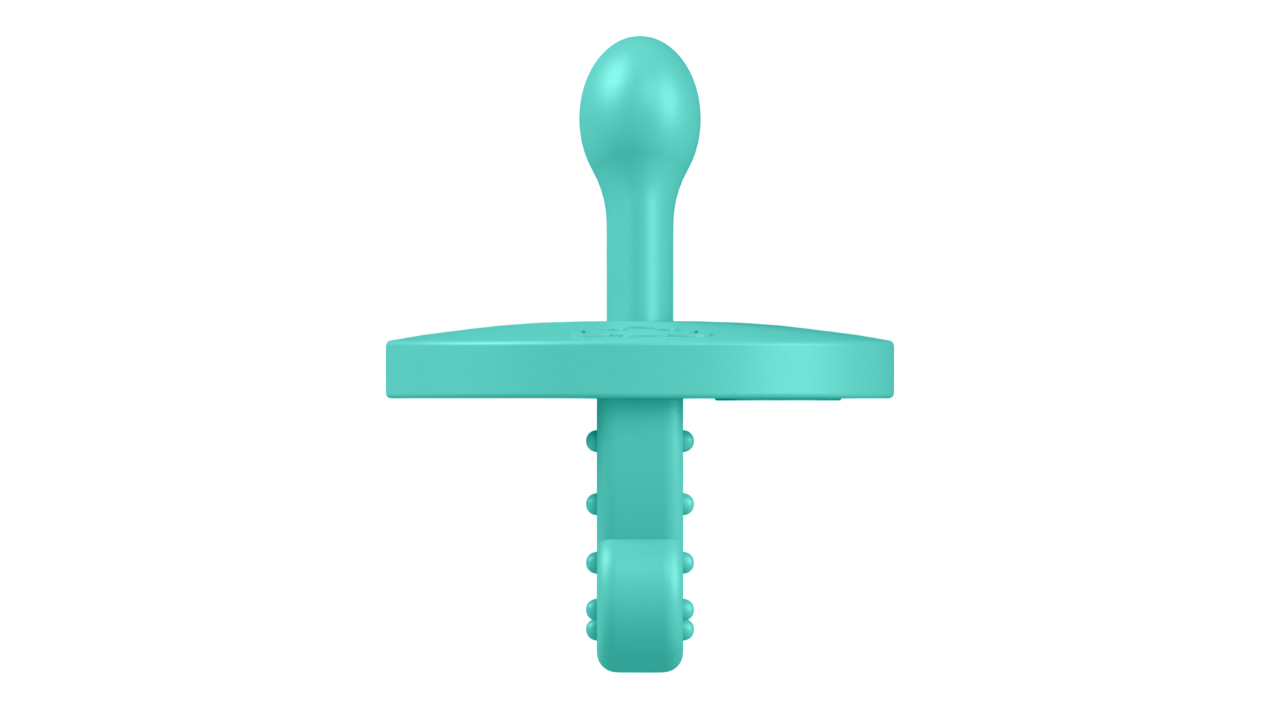 Lujo Bear Safe&Joy Stage 1 Mint Green Elliptical Silicone Pacifier & Teether (0-6 Months)_2