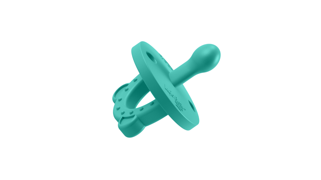 Lujo Bear Safe&Joy Stage 1 Mint Green Elliptical Silicone Pacifier & Teether (0-6 Months)_4