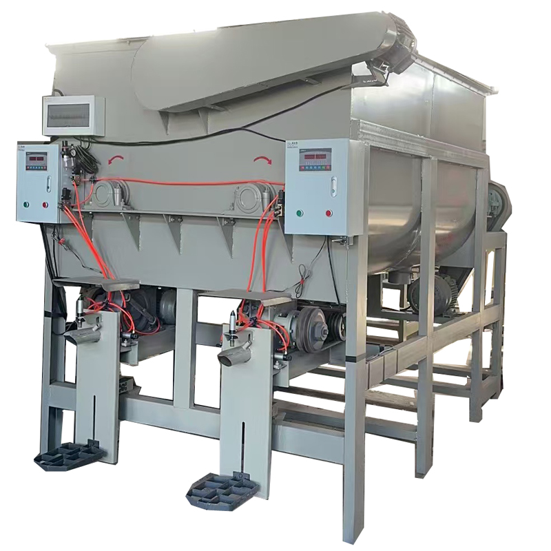 The dry powder mortar mixer is controlled by PLC and can be automatically filled into packaging bags according to the weight set by oneself._5