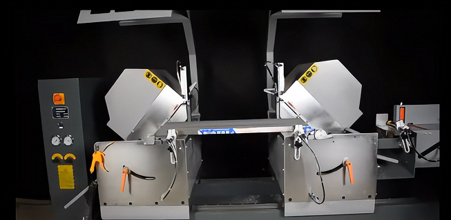 Double Head Precision Cutting Saw for Aluminum Door & Window Profile_4