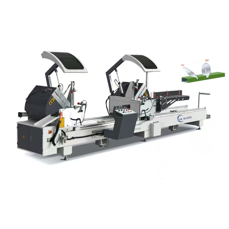 Double head precision cutting saw for aluminum door & window profile