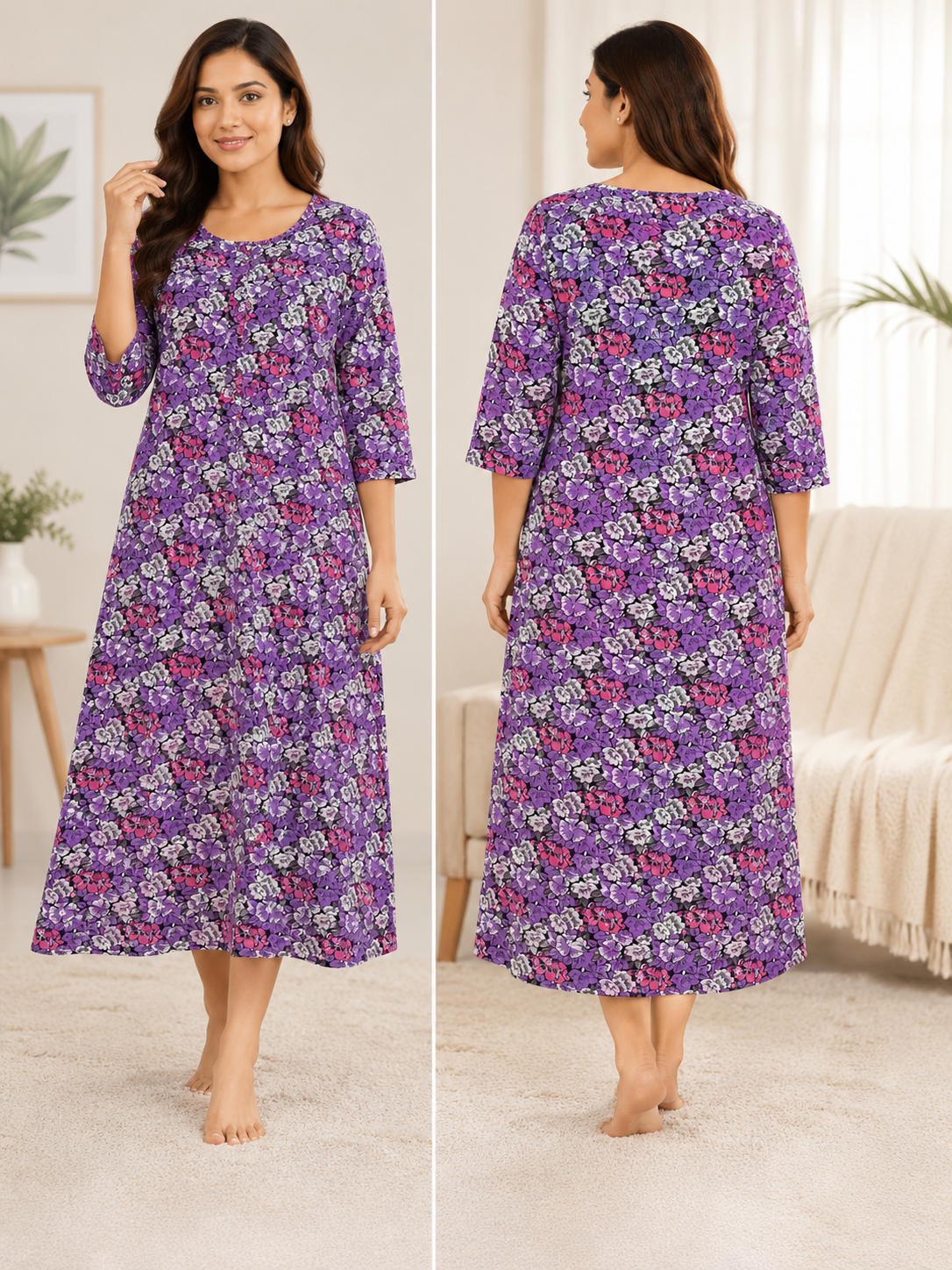 Kuruti Women's Cotton Nighty_2