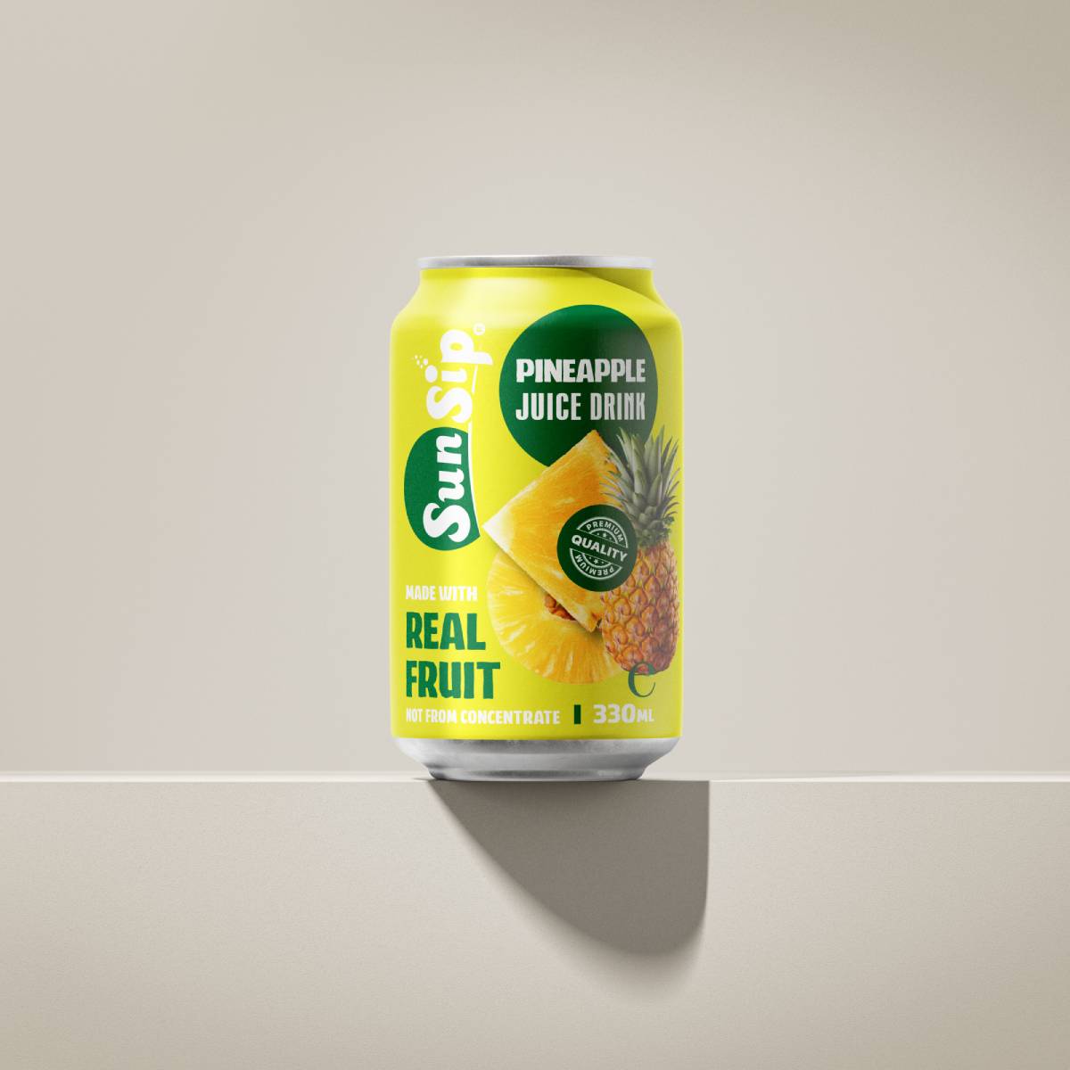 SunSip Pineapple Juice Drink 330ml with fruit juice OEM ODM Private Label_4