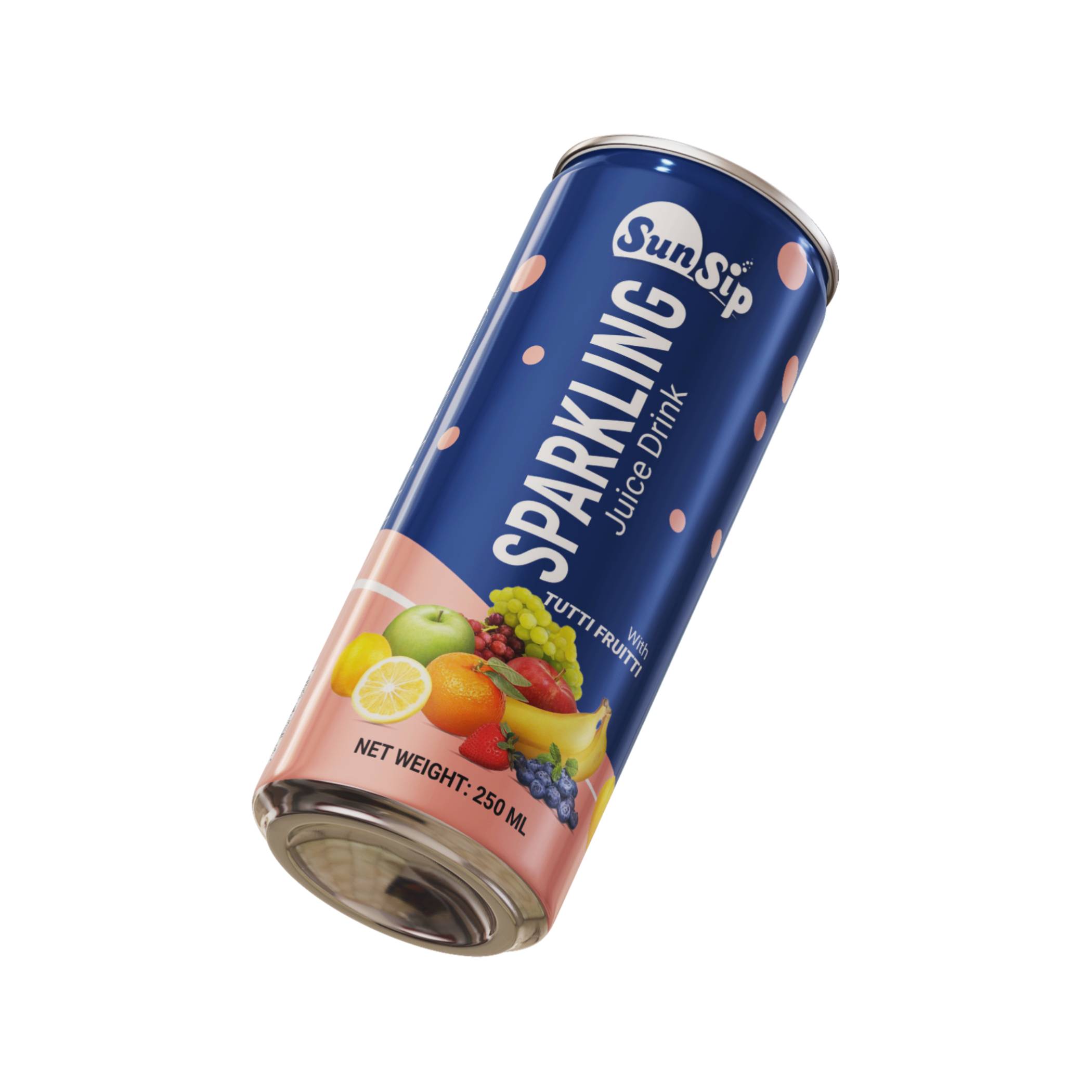 250ml SunSip Tutti Fruitti Sparkling Juice Drink | OEM Fruit Sparkling Can