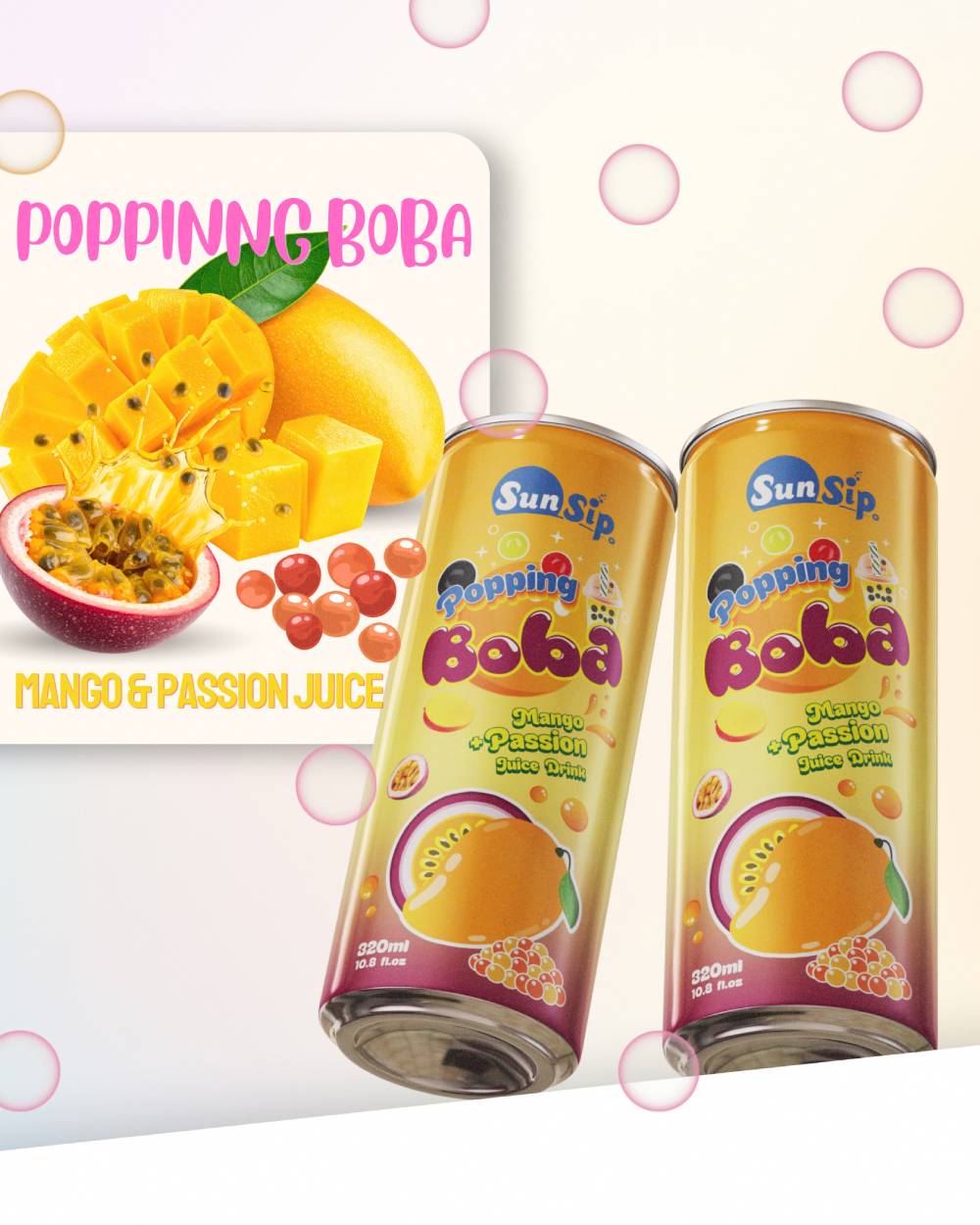 330ml SunSip Blueberry Popping Boba Juice Drink | OEM Bubble Tea Supplier_3