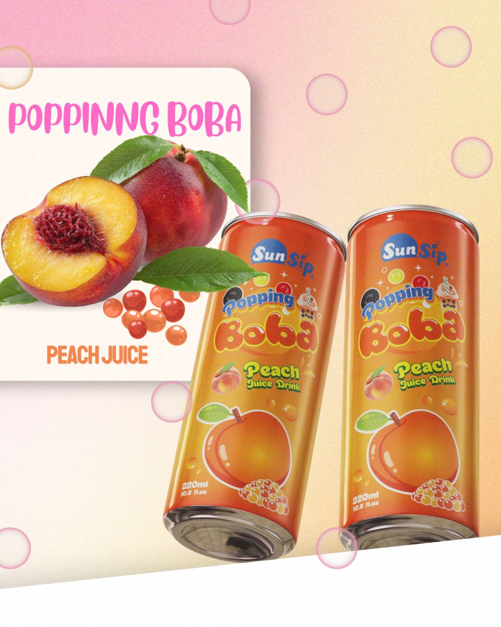 330ml SunSip Mango & Passion Popping Boba Juice Drink | OEM Bubble Tea Supplier_3