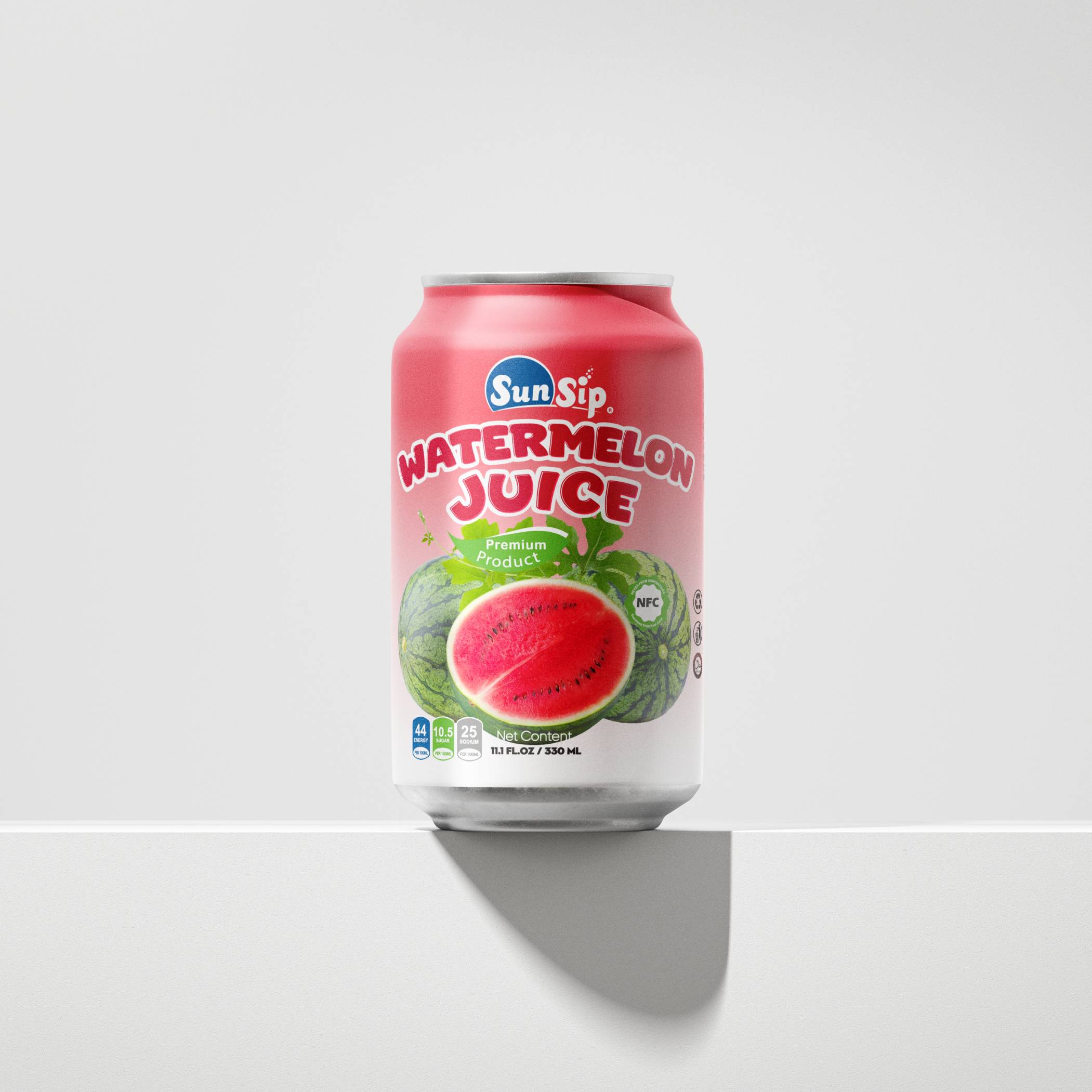 NFC Fresh Watermelon Juice with Pulp 330ml OEM Manufacturer_2