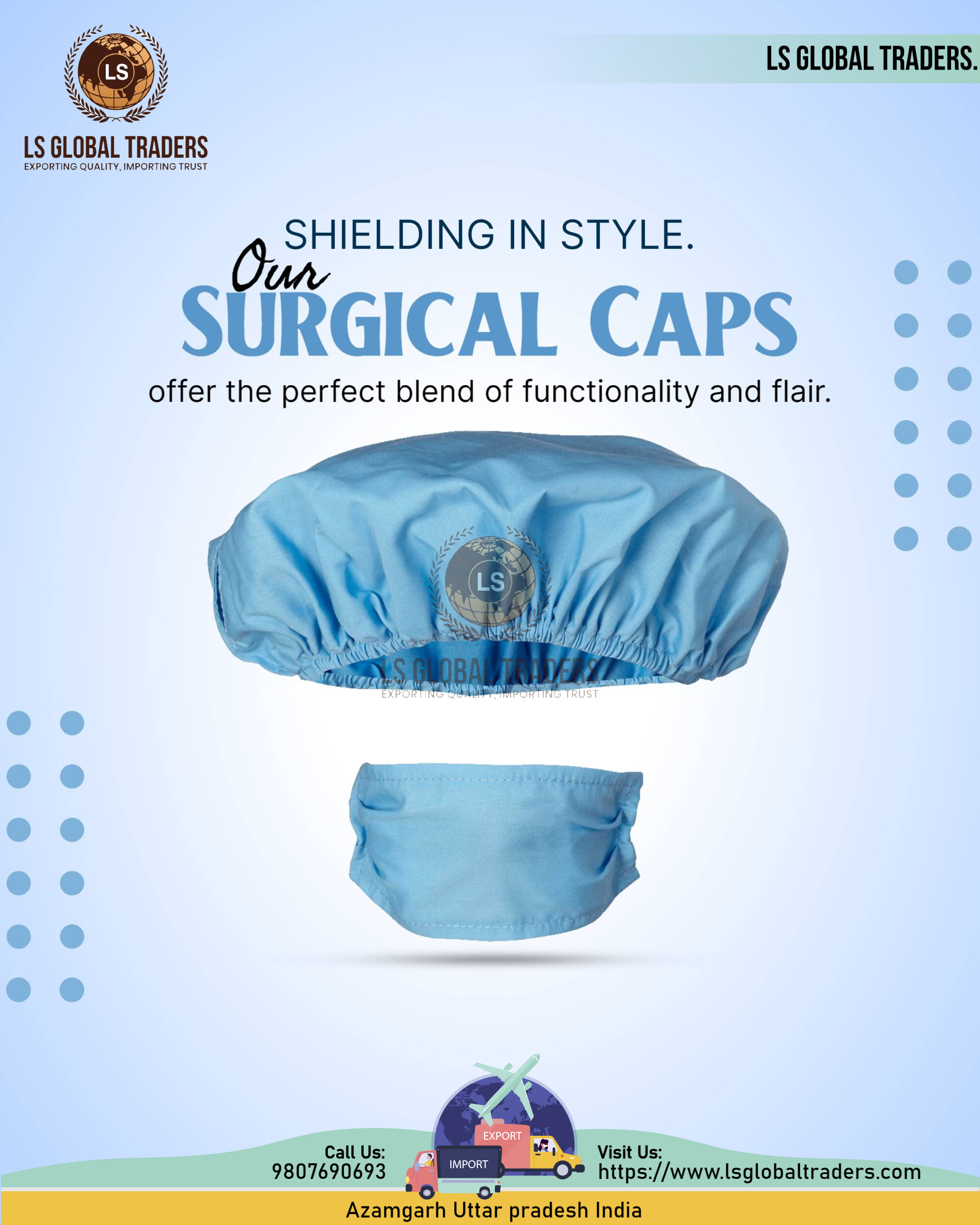 Disposable Non-Woven Bouffant Head Cover Cap | Medical, Surgical & Industrial Use | OEM Manufacturer & Exporter_16