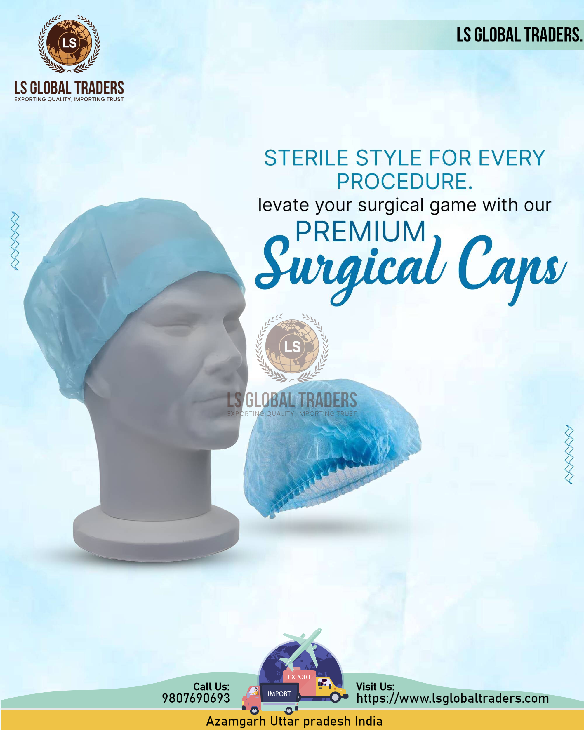 Disposable Non-Woven Bouffant Head Cover Cap | Medical, Surgical & Industrial Use | OEM Manufacturer & Exporter_19