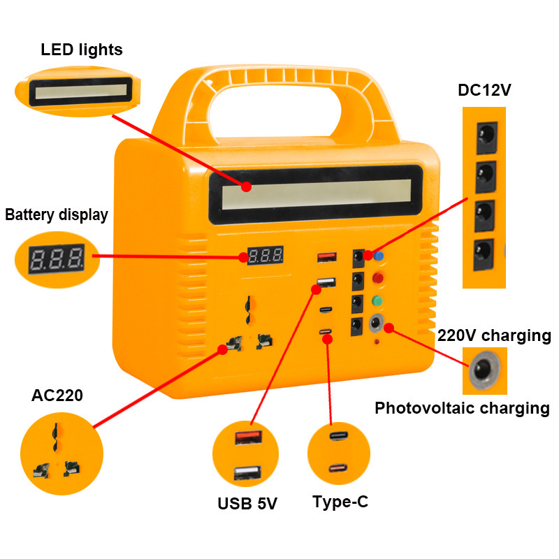 150W 22A 264WH Ultra Compact Portable Power Station, Outdoor Mobile Power Supply for Road Trip & Camping, Emergency Lighting, Household Energy Storage, Solar Charging Supported_5