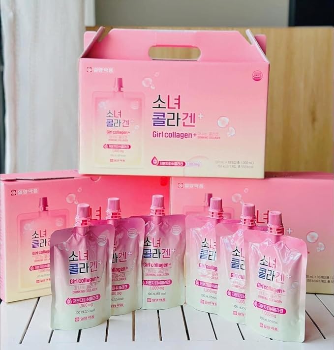 Girl Collagen  Drinking Collagen Supplement, 1,000mg Hydrolyzed Fish Collagen, Low Calorie Apple Beauty Drink with Vitamin C, 100ml x 10 Pouches_2