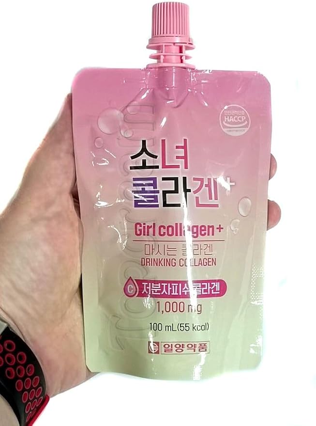Girl Collagen  Drinking Collagen Supplement, 1,000mg Hydrolyzed Fish Collagen, Low Calorie Apple Beauty Drink with Vitamin C, 100ml x 10 Pouches_3
