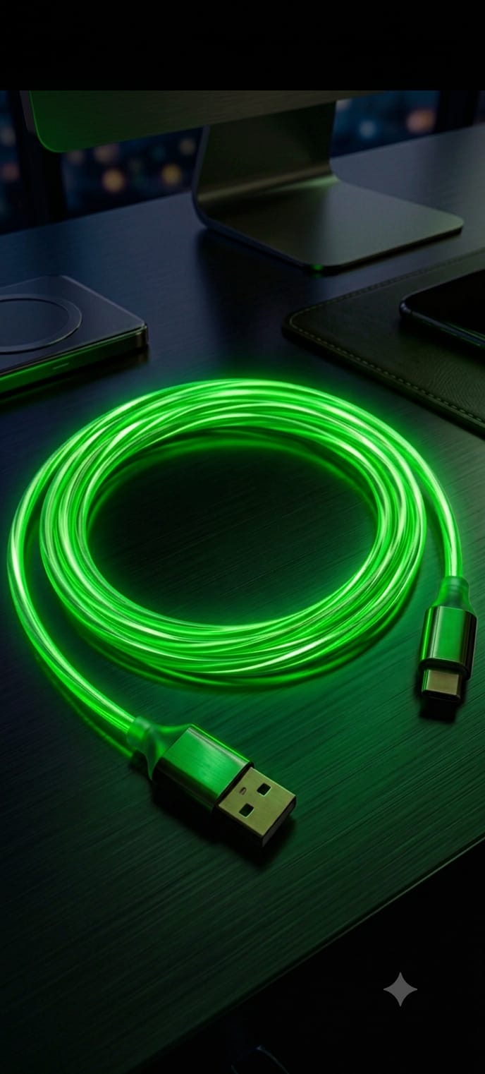 LED RGB Fast Charging Cable for Car - Type-C / Lightning⁠_2